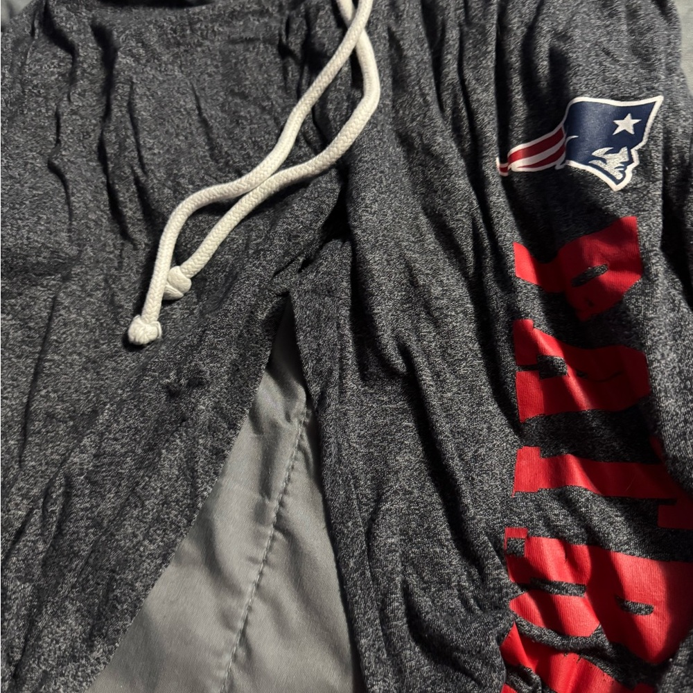 Patriots Gray Hoodie with Red Lettering